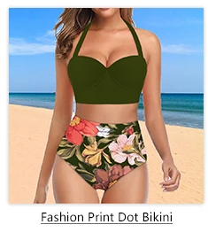 bikini set for beach Swimsuit High Elasticity Swimwear Beach Wear Bikini Set Women Clothes Summer Fashion Sexy Bathing Suit High Waist Broken Flowers gold bikini set