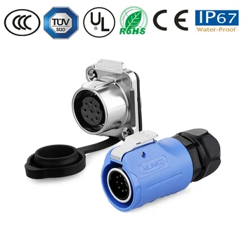 

Waterproof connector M20 male plug, female socket, 9-pin connector, cable connector, multi-function signal waterproof connector
