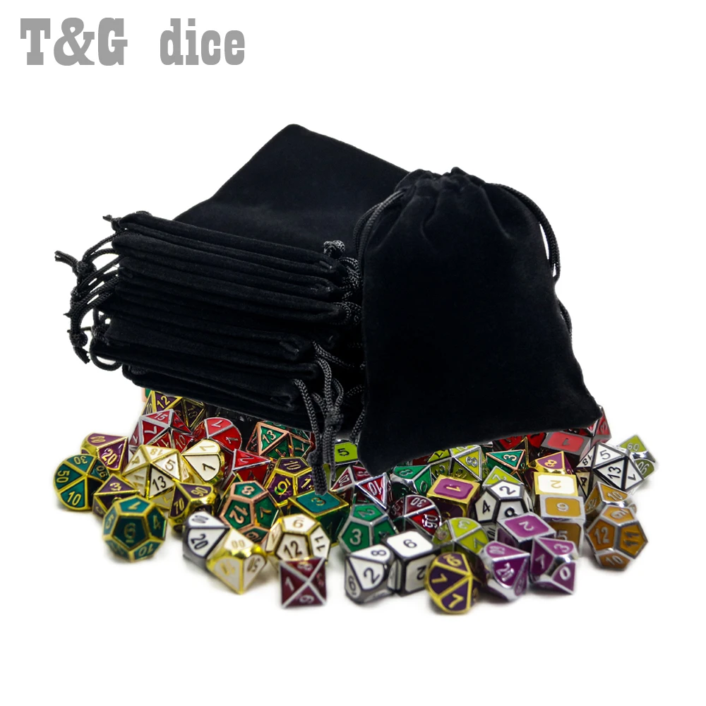 20pcs/set Dice bag 8.5*10cm(3.35*4&quot) Black Velvet Pouch/Jewelry Bag Christmas Wedding Gift Bags &amp Pouches Board Game | Спорт и
