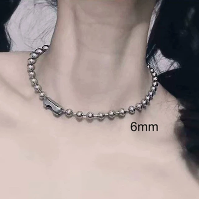 Stainless Steel Choker Bead Chain Necklace Jewelry - Stainless Steel Chain  - Aliexpress