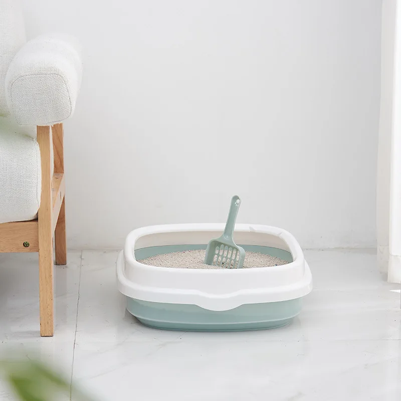 Puppy Cat Indoor Home Plastic Sandbox Candy colors cat litter box toilet Free Cat litter shovel toilet bedpan cat