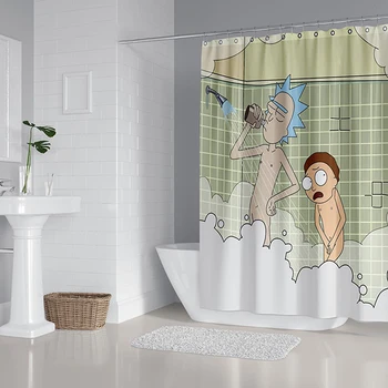 

Shower Curtain 3D Printing Cartoon Shower Account Bathroom Supplies Washable Bathroom Screen Polyester Fabric Waterproof