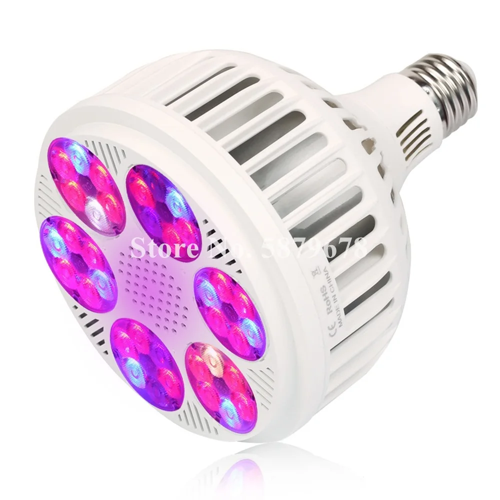 

E27 120W LED Grow Light Full Spectrum 36LEDs Plant Lamp for Indoor Greenhouse Tent Hydroponics Plants Seedling Flowering Growing