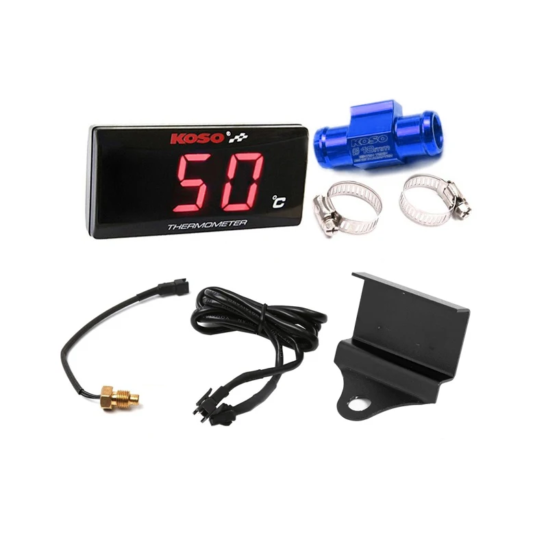 

SMOK Universal Motorcycle Thermometer Instruments Water Temperature Digital Display Meter Gauge Sensor Adapter Bracket For KOSO