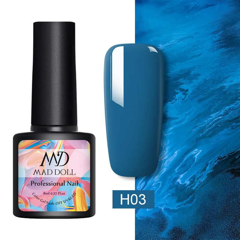 H03 MAD DOLL 8 мл красный Гель-лак для ногтей Полупостоянный Гель-лак для замачивания дешевая цена большая емкость геллак верхнее покрытие - Цвет: H03