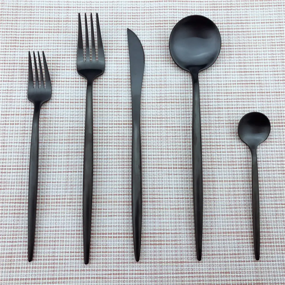 

JASHII 30pcs Rainbow Rose Gold Top Quality Cutlery Set Dinnerware Scoops Set Dinner Knife Stainless Steel Tableware Set