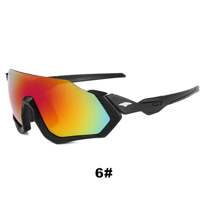 Популярные брендовые велосипедные очки UV400 для шоссейного велосипеда MTB, солнцезащитные очки с большими линзами для мужчин и женщин, велосипедные очки Gafas Ciclismo, спортивные солнцезащитные очки - Цвет: 6