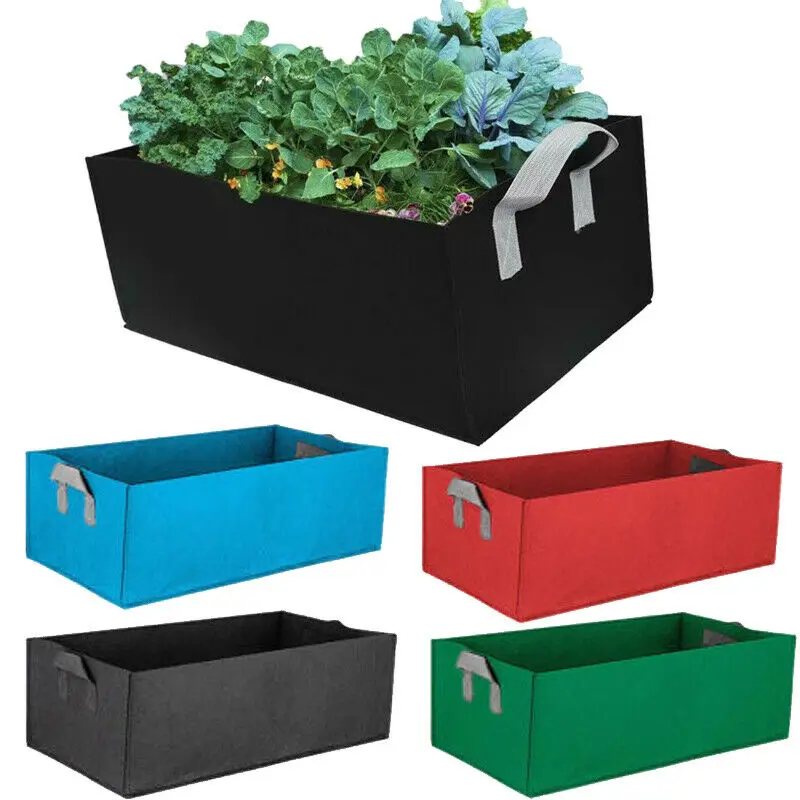 

New Grow Planter Bag Square Garden Growing Bags Planter Bag Plant Tub Container Planting Bags with Handles