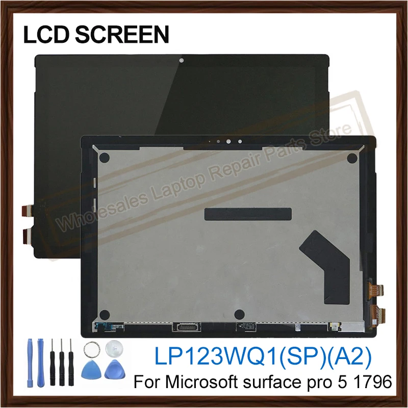 Nuovo Originale Di 1796 Lcd Dello Schermo Per Microsoft Surface Pro 5 1796 Lp123Wq1 (Sp) (A2) 12.3 "Lcd Display Touch Screen Digitizer Assembly