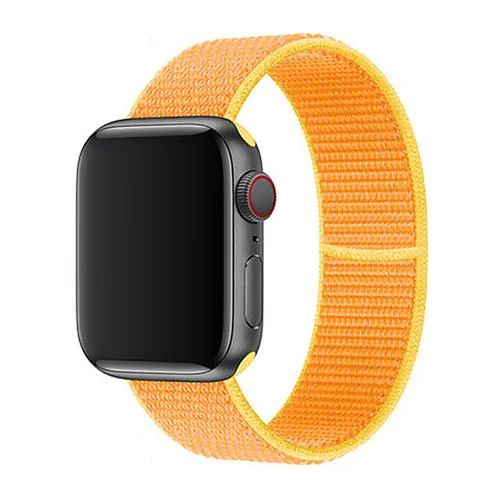 Canary yellow Спортивный нейлоновый ремешок для apple watch 4, apple watch 5, ремешок correa iwatch 44 мм, 40 мм, 38 мм, 42 мм, apple watch series 4, 3, 2, 1 - Цвет ремешка: Canary yellow