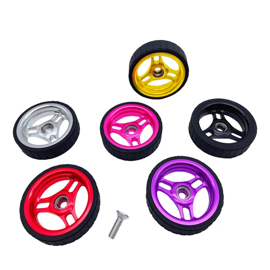 Cerchi Pieghevoli Per Cuscinetti Per Biciclette Ruote Vuote Facili Allargate Easywheels Per Brompton Per Birdy Bike Push Wheel Alluminio