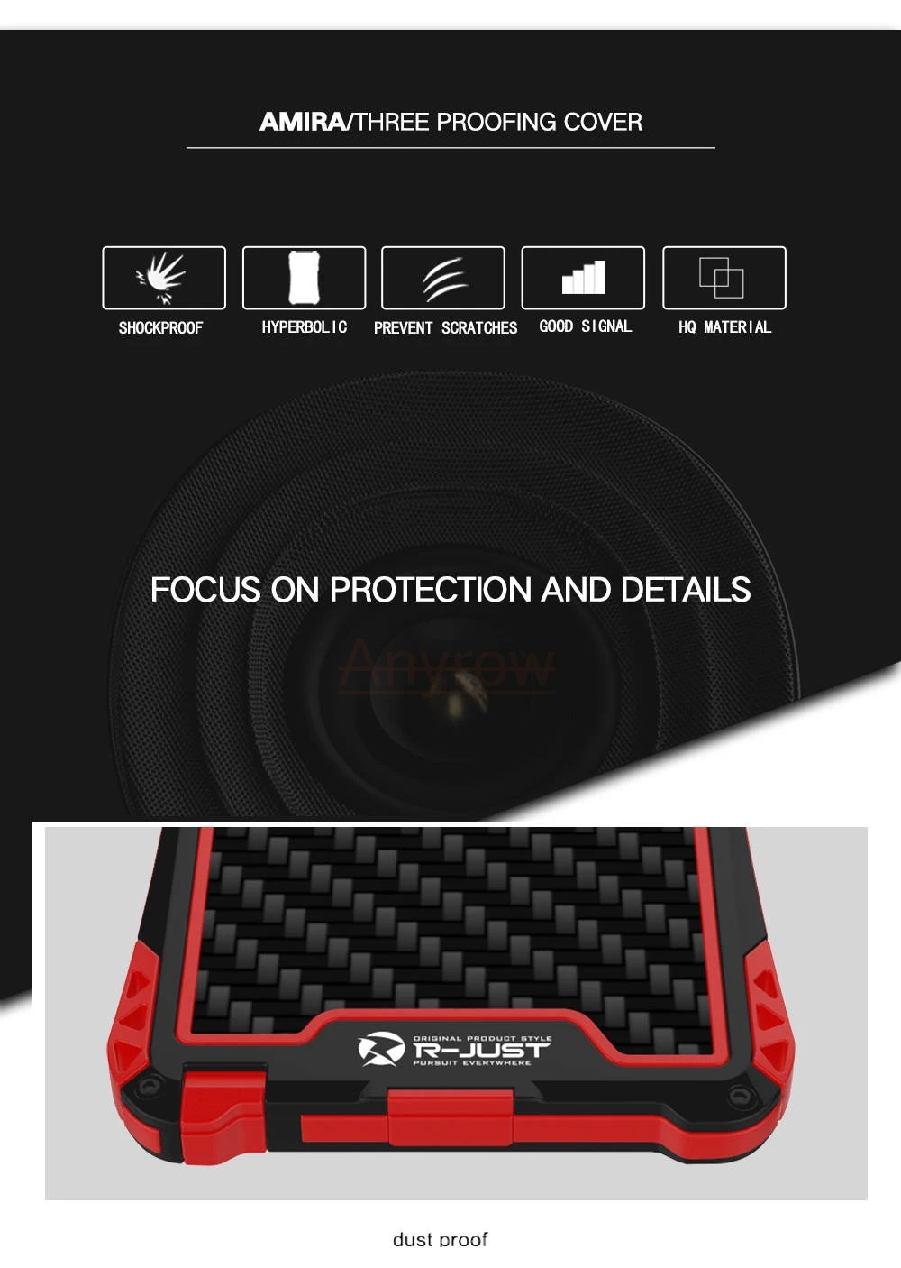 Carbon fiber Tri-proof Waterproof Dirtproof Armor Aluminum Case for Samsung Galaxy Note 10 Plus 9 8 S10 5G S9 S8 S7 Cover Fundas