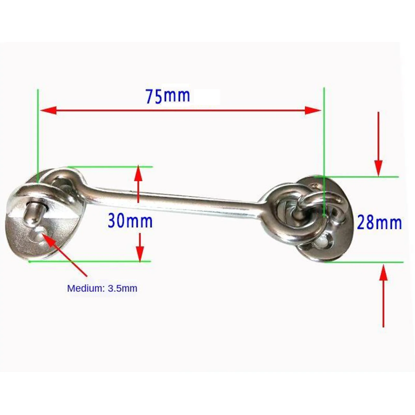 Cabin Hook and Eye Latch Lock Shed Gate Door Catch Holder for Garage Marine Boat