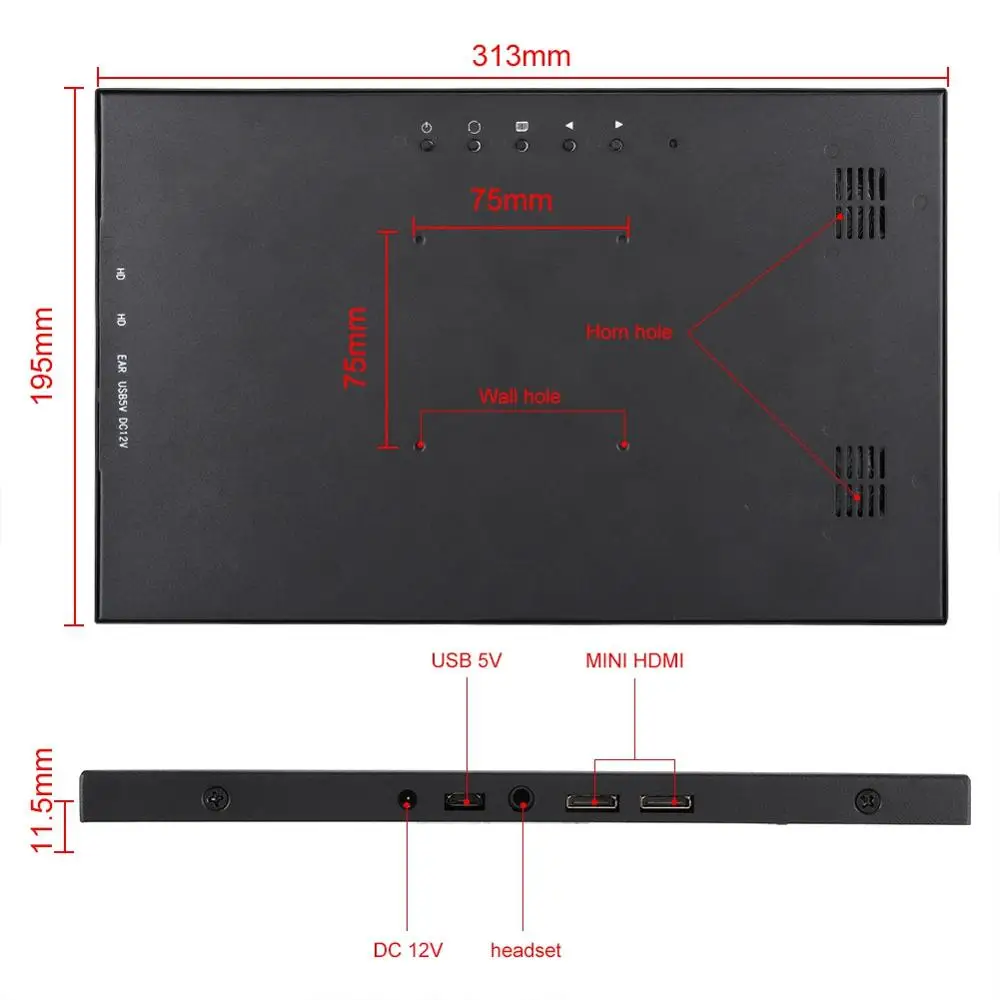 13,3 дюймов 1080P 1920*1080 ips HDR ультра тонкий игровой монитор HDMI переносной экран дисплей ультра тонкий монитор