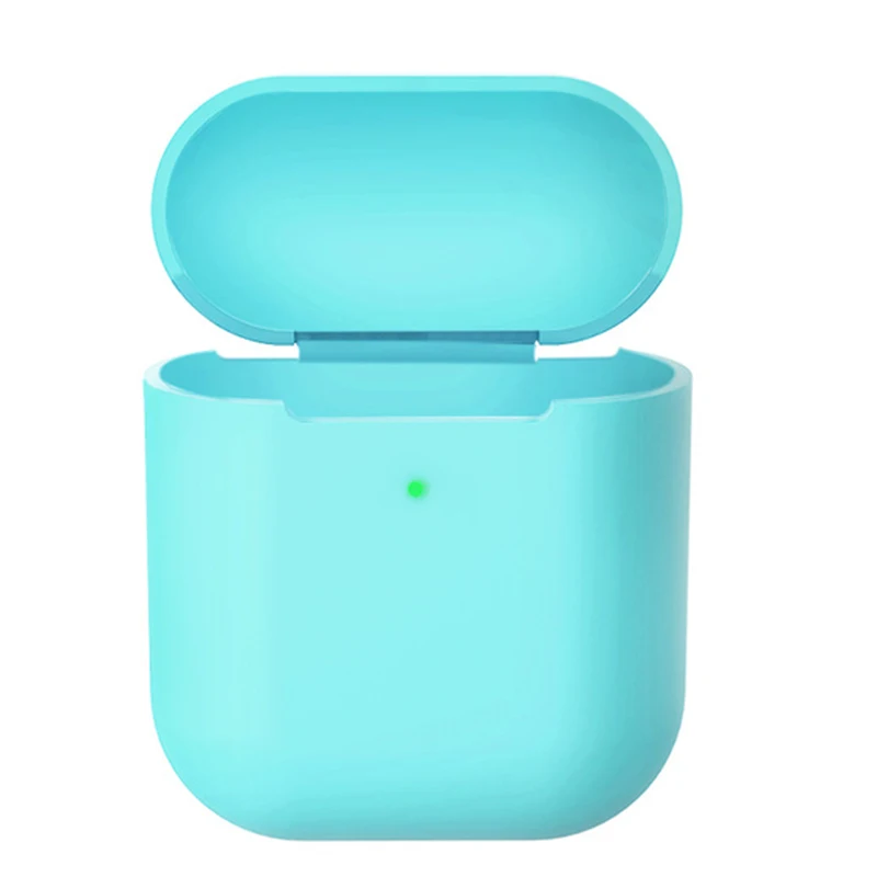 Чехол для наушников для Apple Airpods 2 из мягкого силикона и ТПУ, беспроводной Чехол для наушников с Bluetooth, ультратонкий противоударный защитный чехол для наушников - Цвет: Light Blue