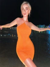 Macheda – robe en dentelle pour femmes, nouvelle collection printemps, col licou, dos croisé, sexy, à la mode, extensible, doux, élégant, vêtements pour femmes, 2022 