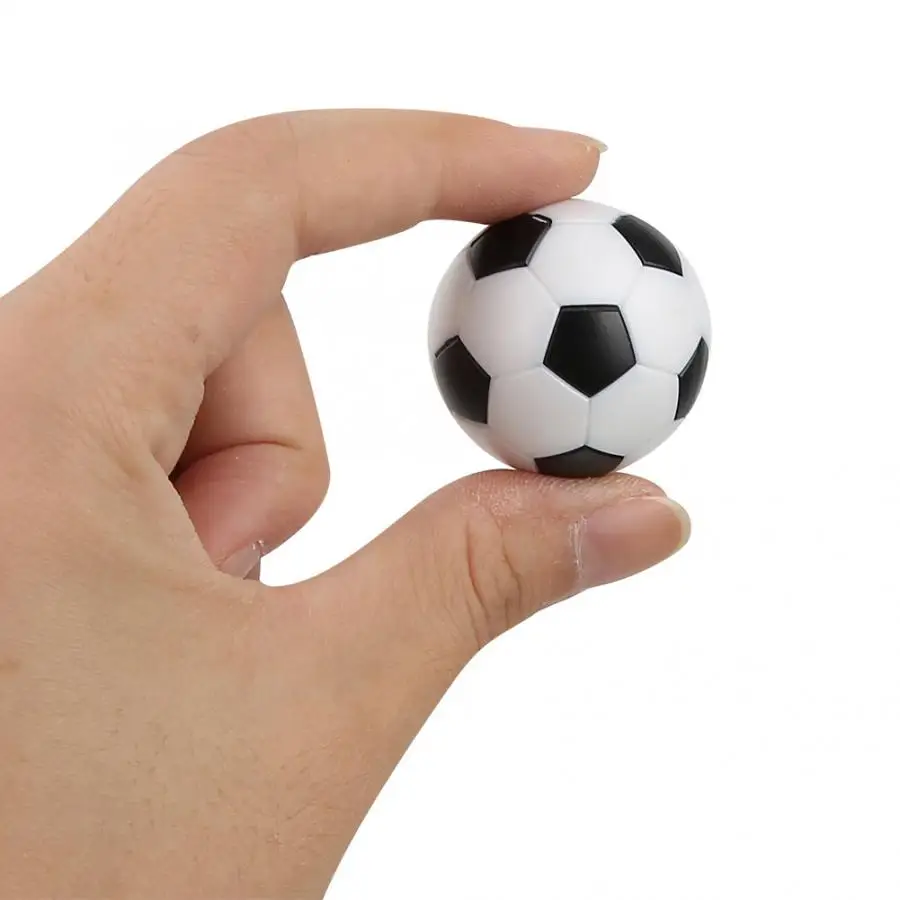 6Pcs Foosball Table Soccer Footballs Replacement Mini Plastic Black and White Soccer Ball for Table Football Machine