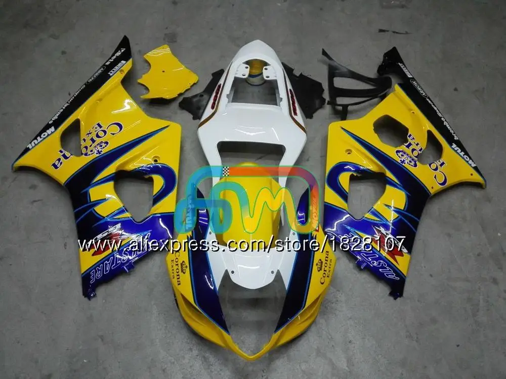 Корпус для SUZUKI GSXR-1000 GSXR1000 03 04 41BS. 0 1000CC GSX-R1000 GSX R1000 03 04 K3 GSXR 1000 CC 2003 2004 Обтекатель цвет синий, черный; большие размеры - Цвет: No. 14