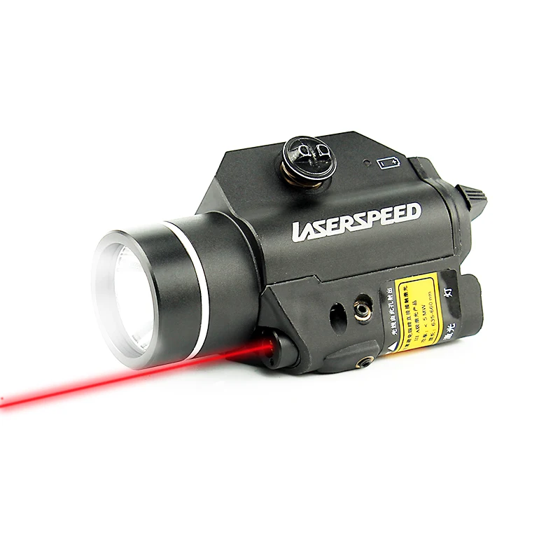 Laserspeed компактный пистолет лазер и 400 люмен пистолет светильник стробоскоп тактический зеленый/красный ИК инфракрасный лазерный прицел Mira лазер - Цвет: Red laser