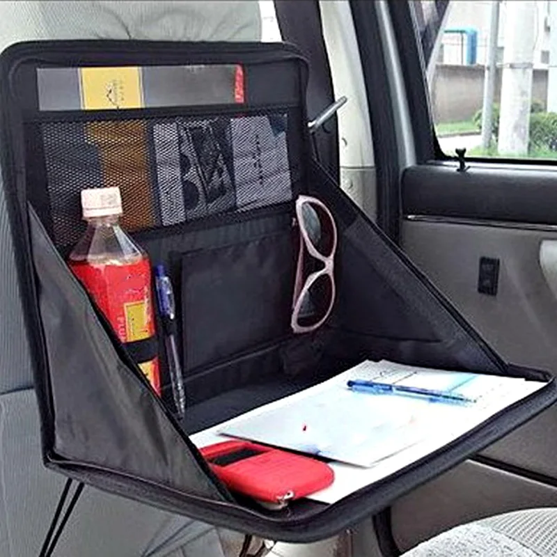 

Car Seat Back Drink Holder Bottle Cup Holders Laptop Computer Table Dining Table Organizer Tidy Storage Bag for Travel Accessory