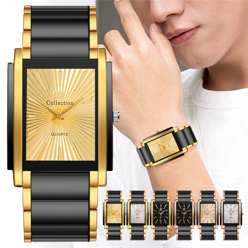 Wholesale Watch Men's Luxury Brand Famous Golden Watch Square Men Watches  Elegant Classy Between Gold Watcheswrist 2021 Gifts - Quartz Wristwatches -  AliExpress