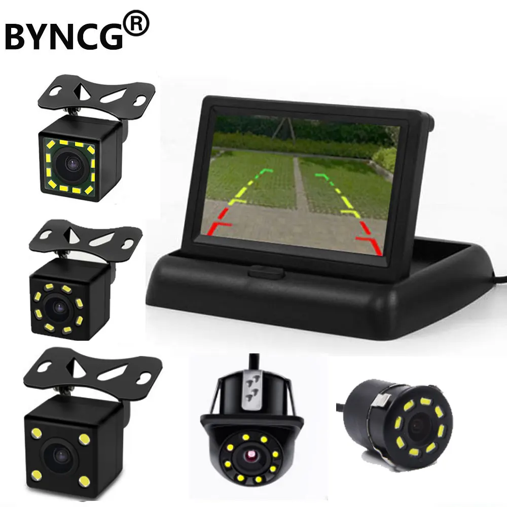 Cámara de visión trasera del coche 170 ° Monitor CCD ayuda de estacionamiento