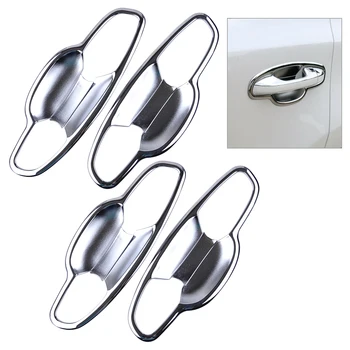 

8pcs Door Handle Bowl Cup Cover Trim Molding Car Silver Plastic Fit For Kia Sportage QL 2017 2018 2019 2020
