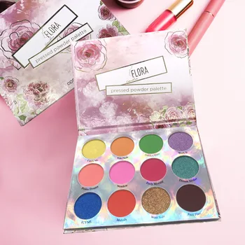

12 Color Colorful Bright EyeShadow Pallete Makeup Eye Shadow Palette Waterproof Shimmer Matte Glitter Cosmetic Eyeshadow Palette