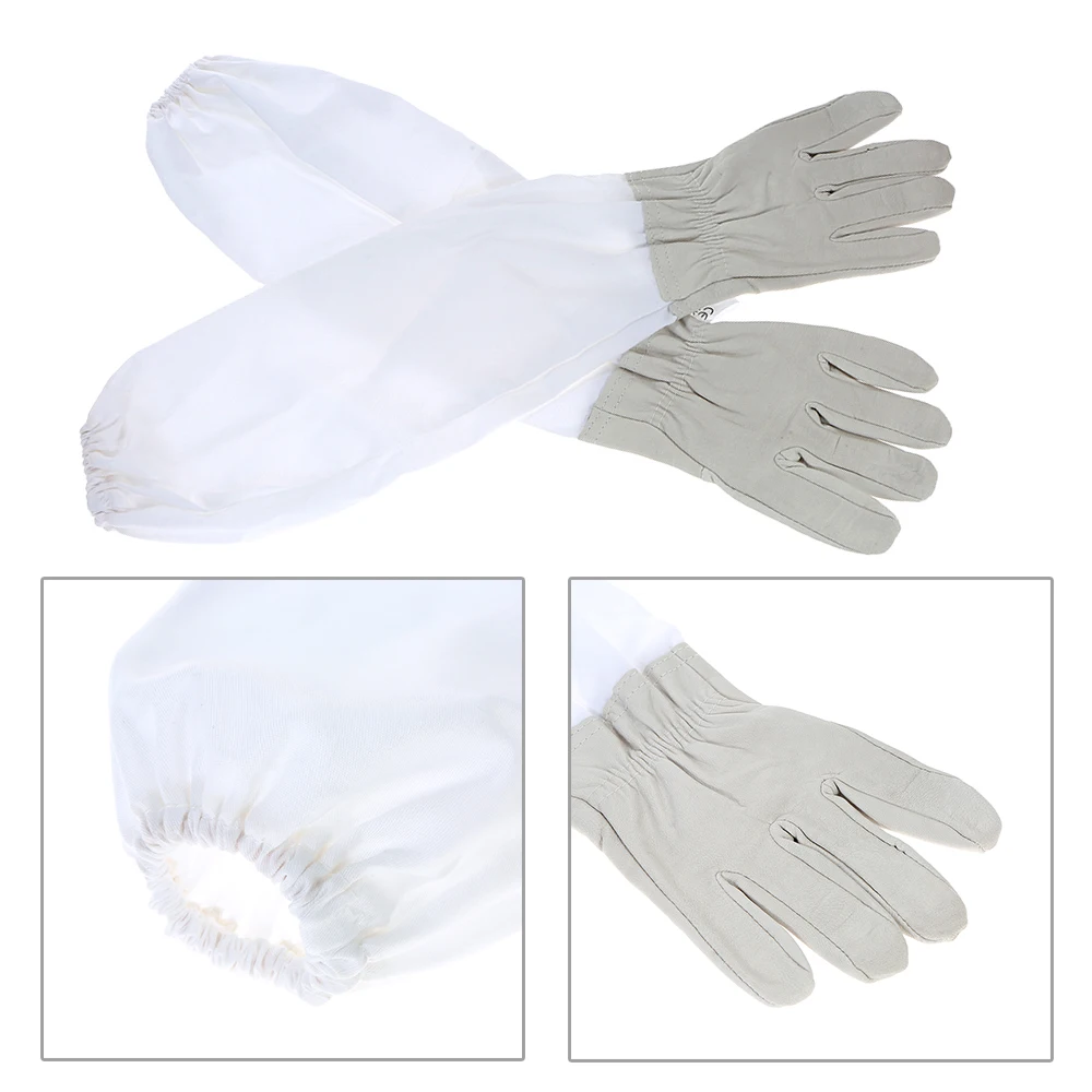 1 пара перчатки для пчеловодов козлиной Пчеловодства Перчатки вентилируемые Длинные рукава пчеловодства защитные перчатки и оборудование