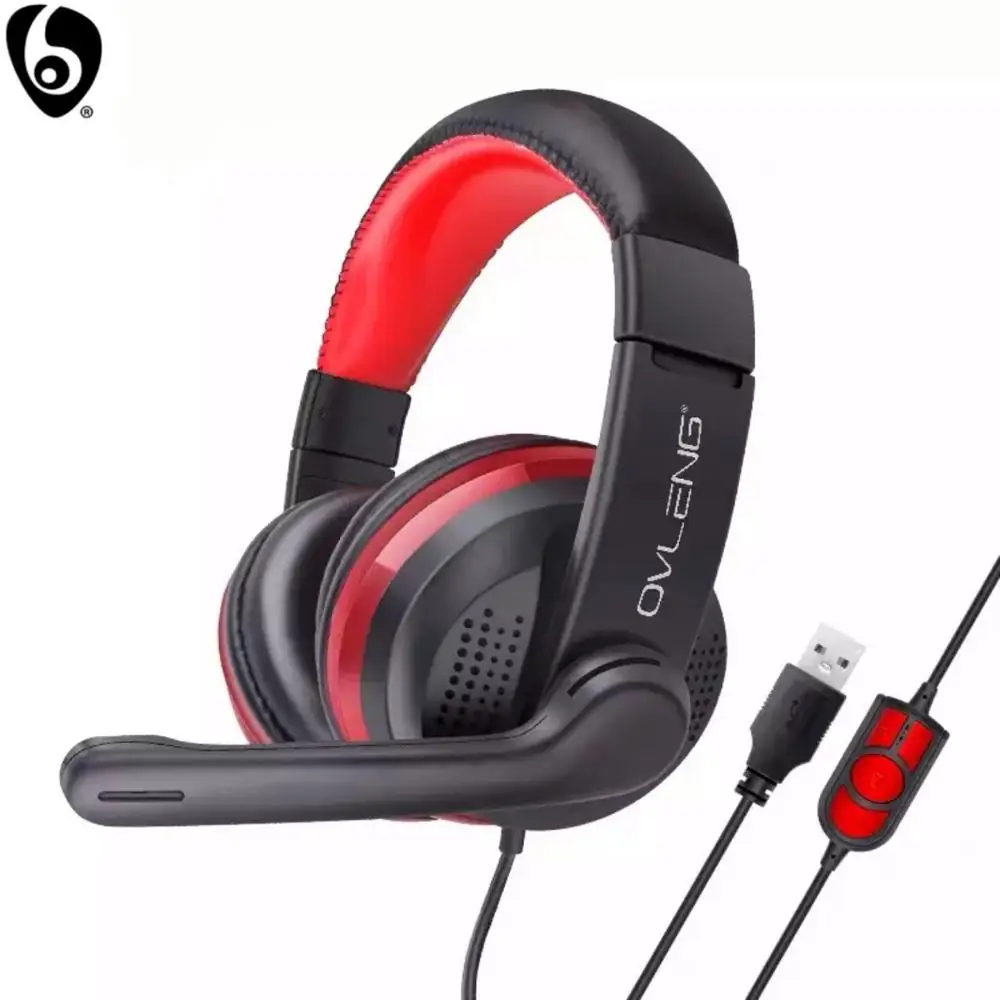 Проводная игровая гарнитура OVLENG GT91 для электронных видов спорта с микрофоном