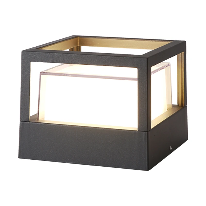 LED12W Outdoor Garden Column Light Waterproof Landscape Courtyard Deck Post Pillar Light Villa Pathway Fence Porch