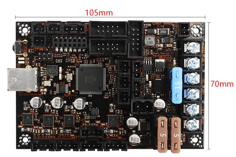 EinsyRambo 1.1a материнская плата 4 Trinamic TMC2130 Шаговые драйверы SPI управление Mosfet для Reprap Prusa i3 MK3 Diy 3d части принтера