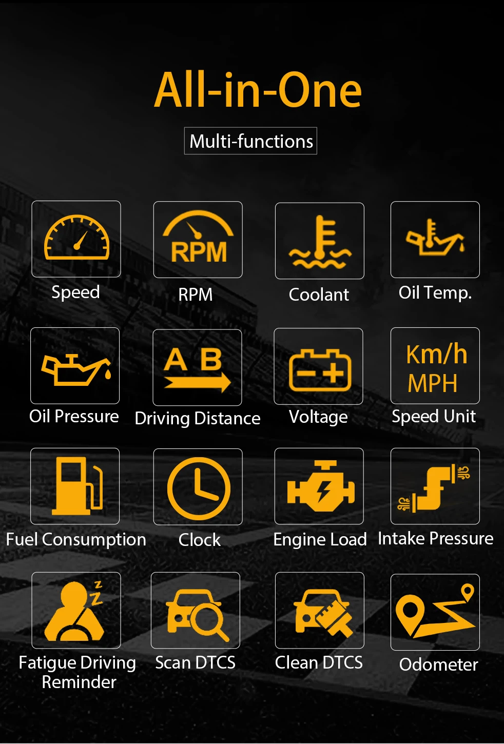 Vjoycar x1 mais novo obd2 hud medidor