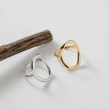 

JDJA280 Temperament Jewelry 925 Sterling Silver Hollow Ring Personality Simple Irregular Women's Finger Ring