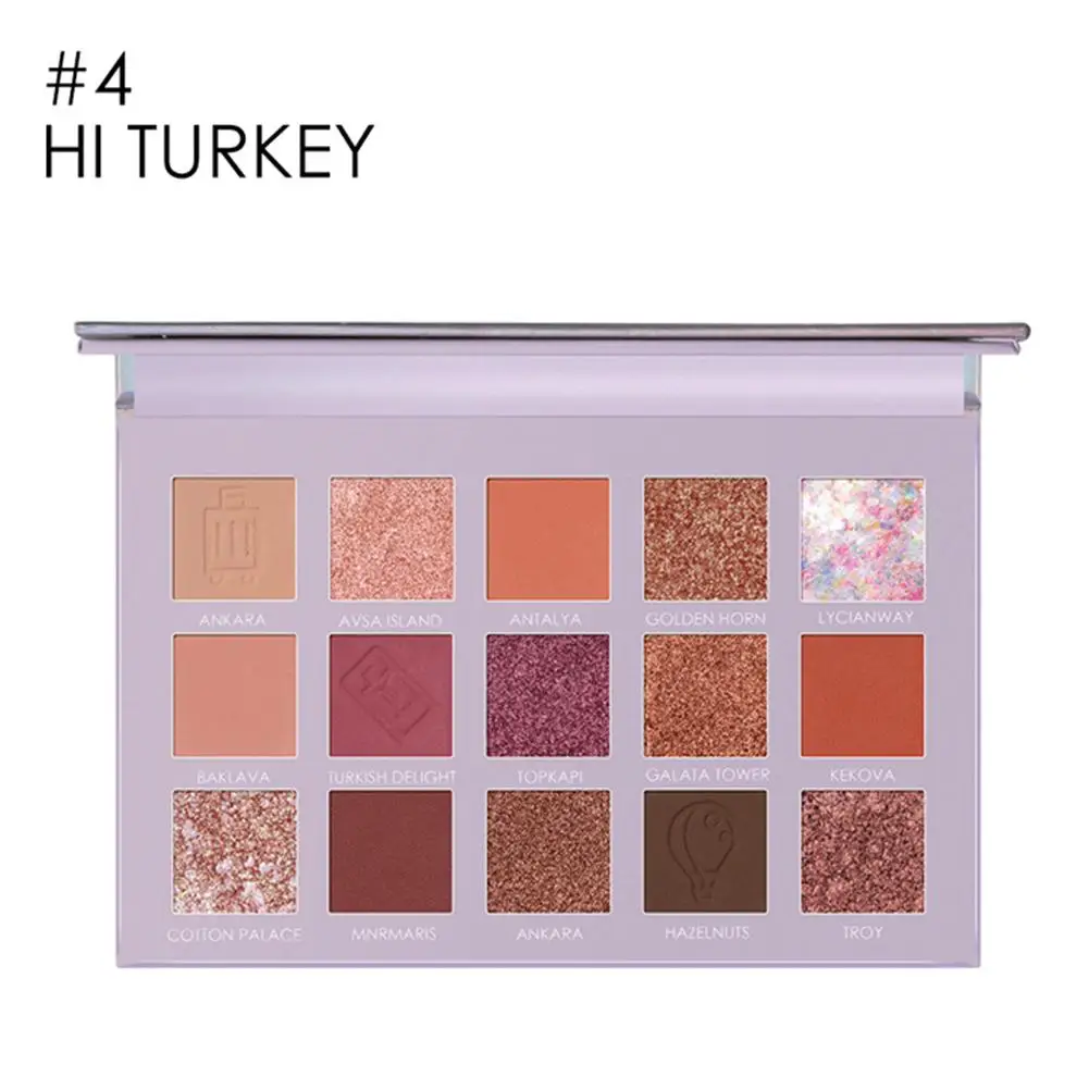 Focallure Matte блестящие тени для век 12/15/16 Цвета пигмент для палитры теней для век Водонепроницаемый легко носить Перламутровые тени для век 35P