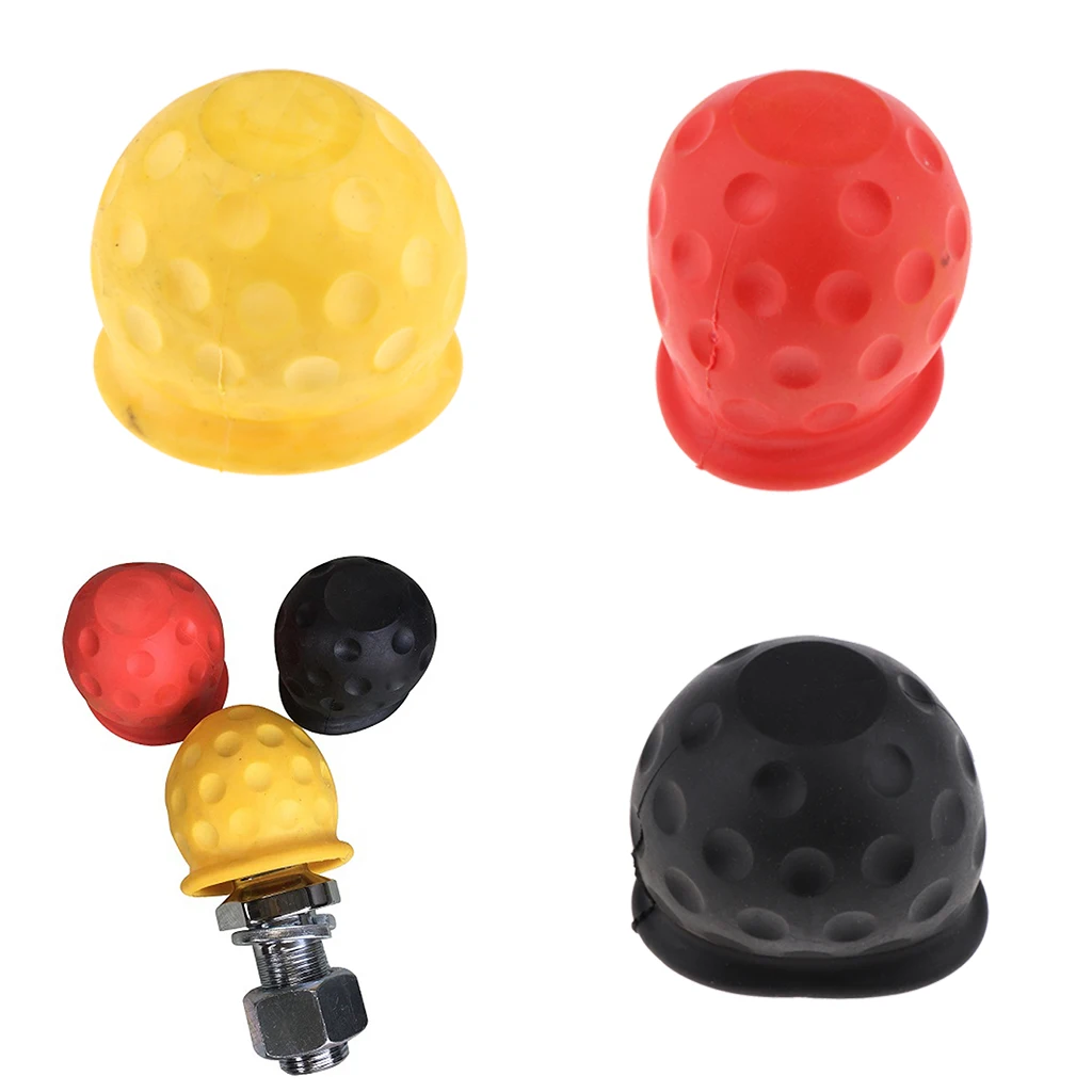 3pcs Rubber Multicolor Tow Ball Cap Cover Towing Car Caravan Trailer