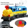 Marumine Electric Train Model Builidng Kit with Light Sounds Battery Operated Brick Block Toy for Railway City Construction 5