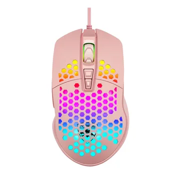 

USB Wired Gaming Mouse RGB Backlight Computer V9 Honeycomb Shell Colorful Gamer for Office Caring Computer Supplies