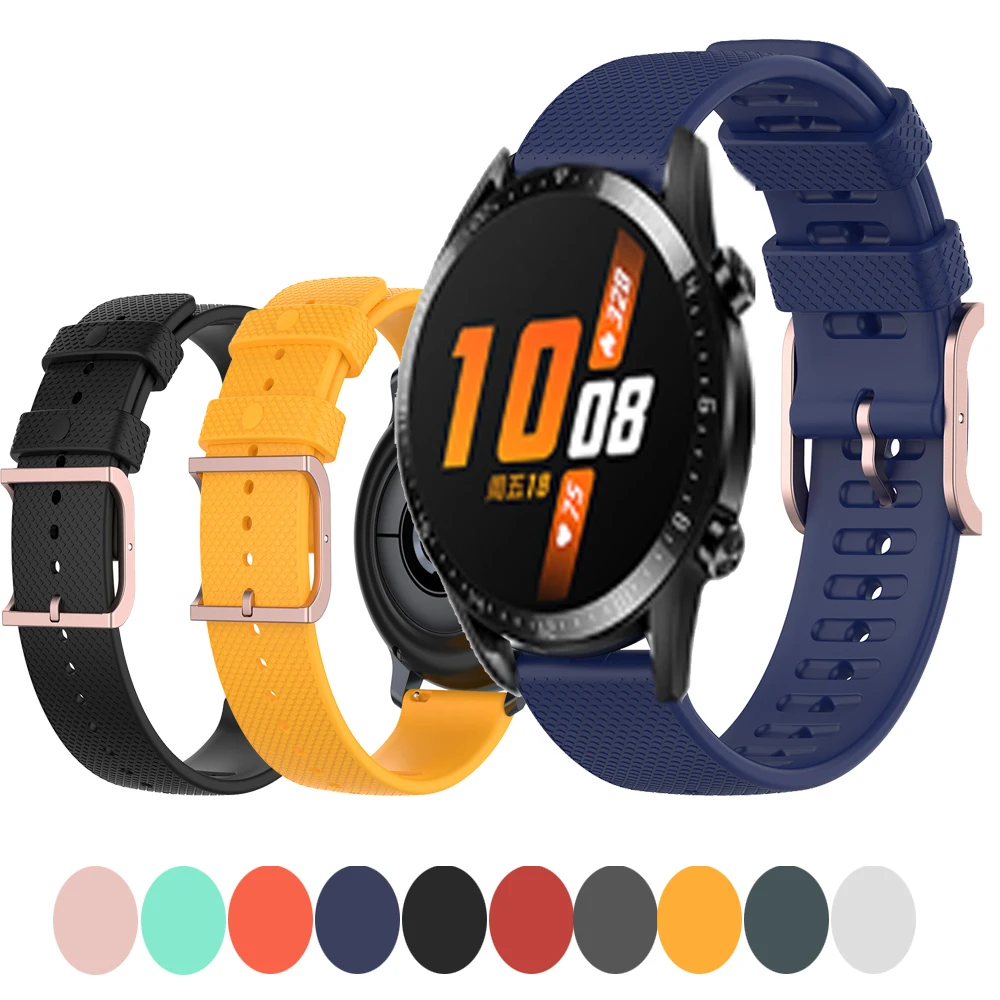Для huaweiGT ремешок силиконовый для наручных часов Huawei часы GT 2 GT2 42 46 мм/HONOR Band