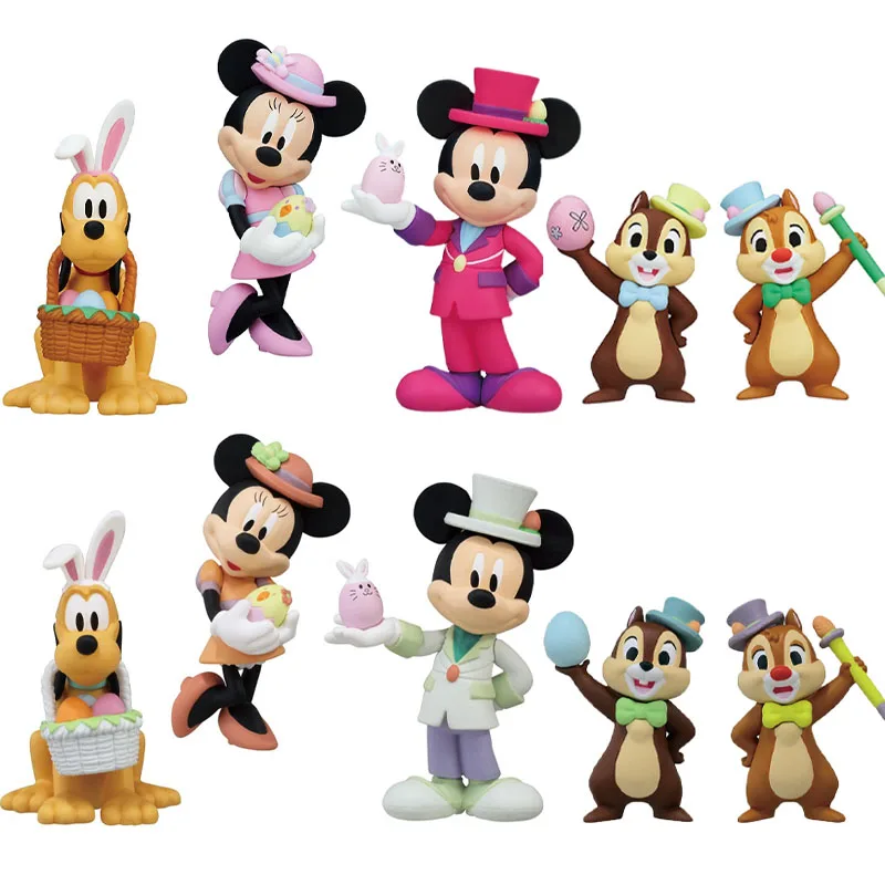 Оригинальные пасхальные куклы Disney Gacha Микки и Минни Маус Pluto чип Дейл Kawaii