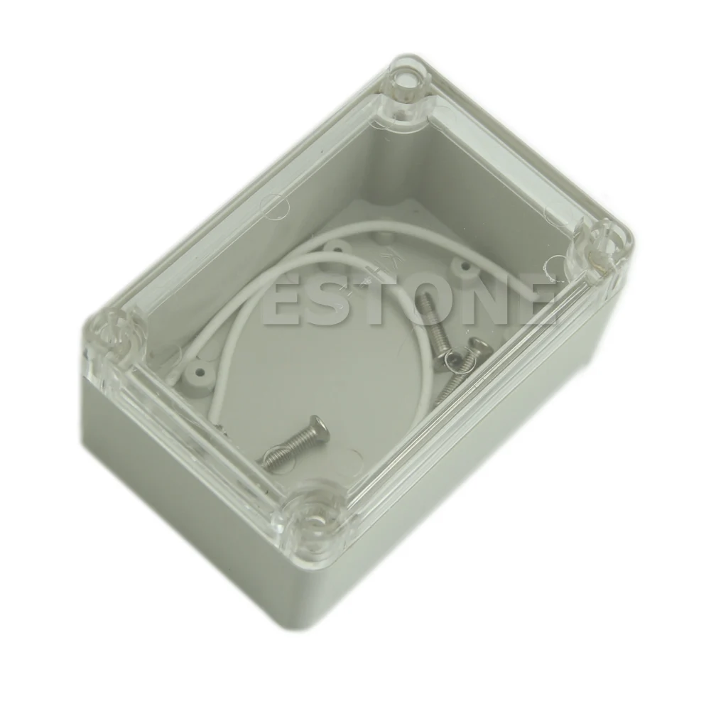 Junction Box Plastic Power Enclosure Rectangle Electronic Project for Case DIY Electronic Enclosure Box with Clear Cover