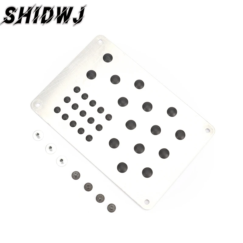 1PC Car Goods Universal Silver Car Floor Mat Foot Heel Scuff Plate Non-slip Carpet Patch Automobile Alloy Wear Anti-skid Pad