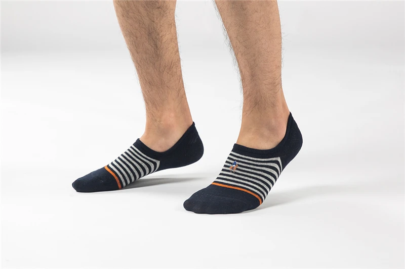 Модные хлопковые носки для отдыха, мужские дезодоранты, мужские невидимые носки с закрытым носком, в полоску, с вышивкой, 3 пары, сексуальные короткие носки для мужчин
