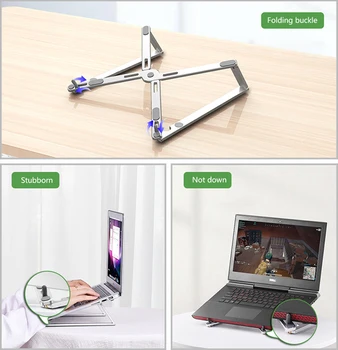

Universal Aluminum Laptop Stand Bracket For Notebook Tablet Laptop Holder Adjustable Foldable Protable Desktop Stand Support