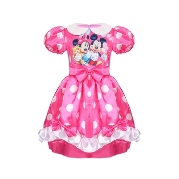 

Thanksgiving Party Princess New Christmas Dress Girls Micky Dresses for Girls Princess Dress Children Bow Dress Peter Pan Dress
