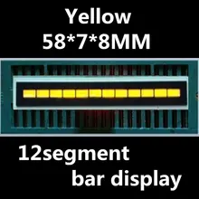 12-сегментный цифровой ламповый красный светильник-бар 12 цифровых желтых полос светильник ряд коротких штырьков светильник-бар