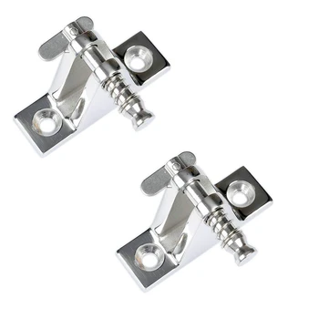 

2Pcs Bimini Top 316 Stainless Steel Deck Hinges with Pin Fitting 90 Degree Deck Hinge