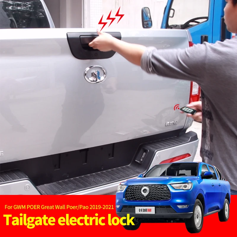 Car Tailgate Switch Car Lock Car Tailgate Hook Electri Remote Control Central Lock for GWM Poer Great Wall Pao Power Ute Cannon -