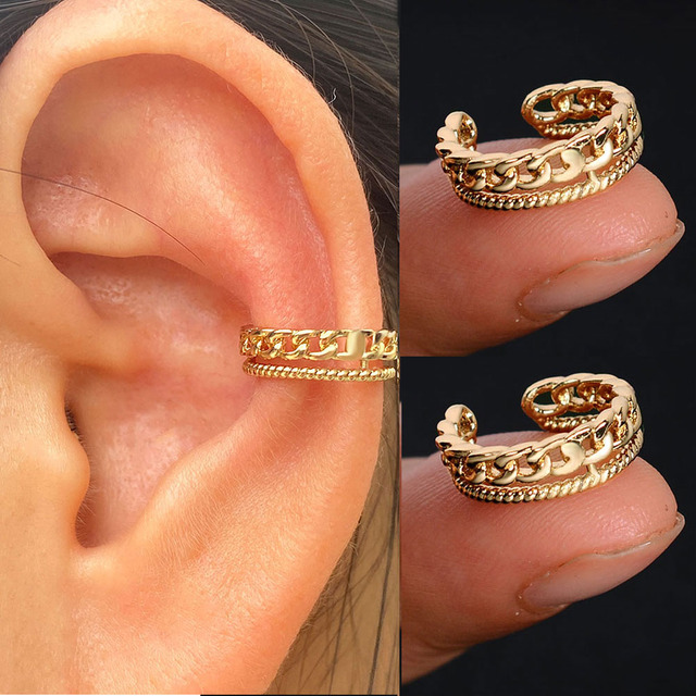 Designs Ear Cuffs Clip On Non Pierced Hole Ear Cuff Fake Without Piercing Cartilage Conch Earring Adjustable Earing