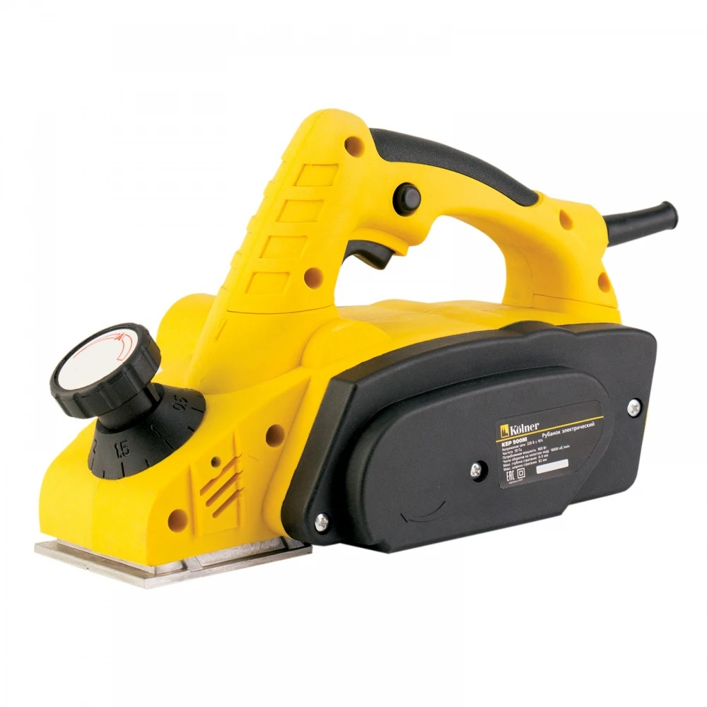 Рубанок электрический Kolner KEP 900M (Мощность 900 Вт, ширина строгания 82 мм, глубина строгания 0-3 мм, 16000 об/мин)